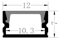 Encastre Perfil de aluminio 12mm 15mm Width LED Drywall Plaster  Profile Diffuser U Channel LED Aluminum Profile Light