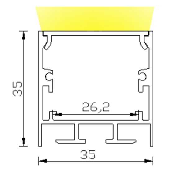 Light Housing Luminaire Suspension hanging Aluminum Channel Led Linear Extrusion Profile