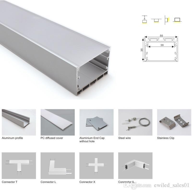 Light Housing Luminaire Suspension hanging Aluminum Channel Led Linear Extrusion Profile