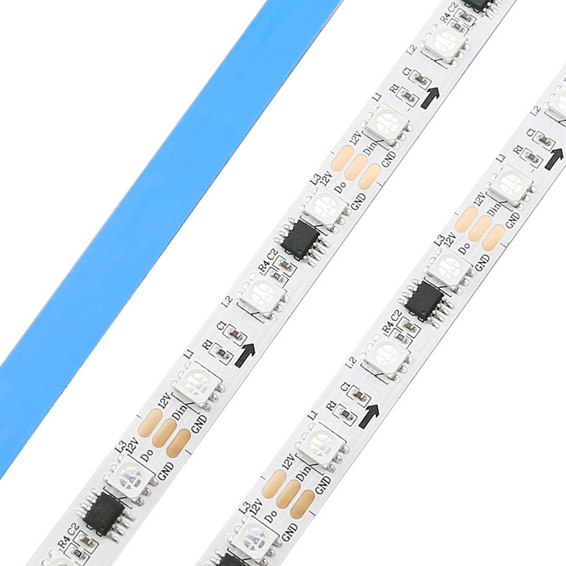 5m 10m 30m Roll 5050 2835 Flexible 24v Dmx 12v Addressable Rgbw Rgbic Smd Ws2811 Ws2812b Tiras Rgb Luces Smart Led Strip Light