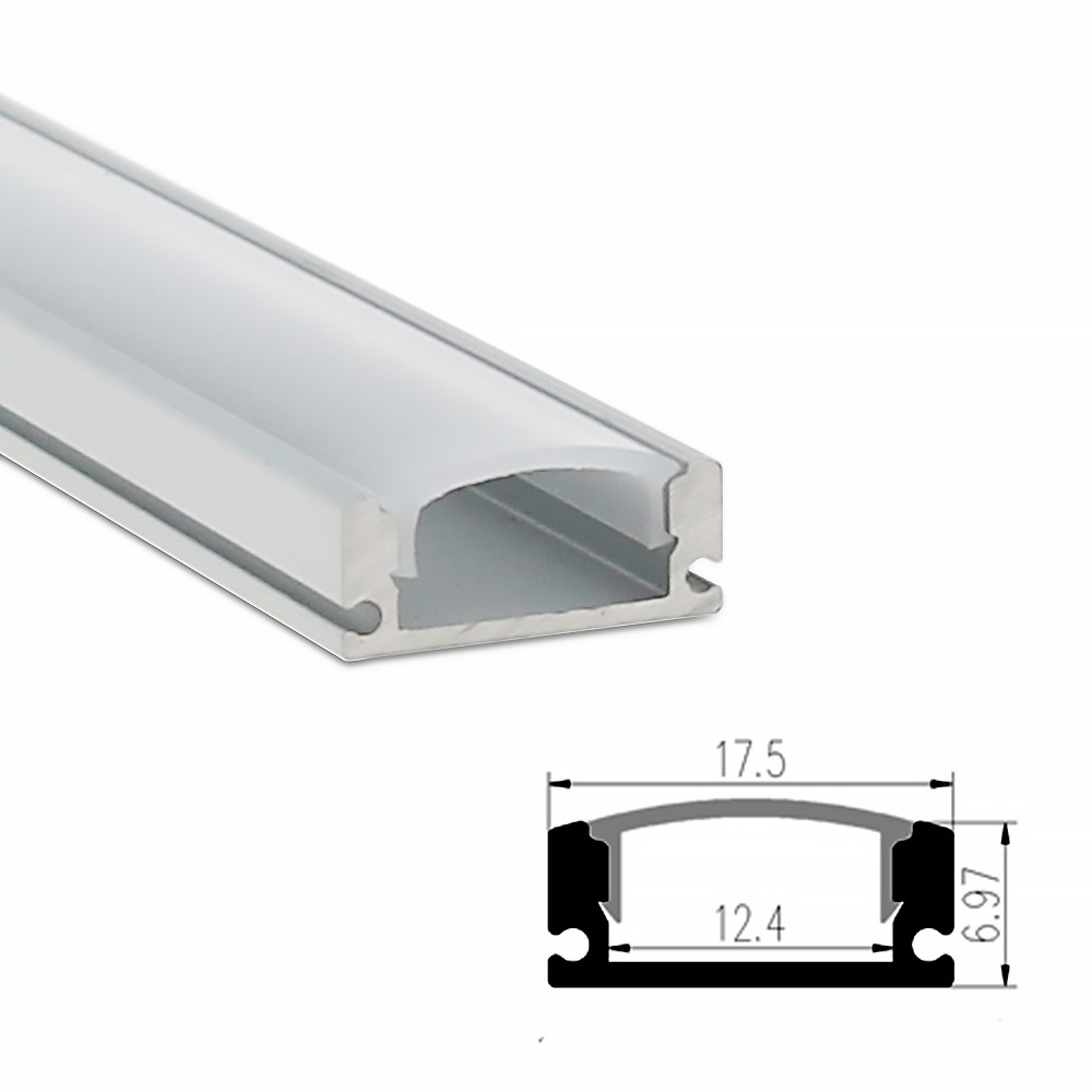 Encastre Perfil de aluminio 12mm 15mm Width LED Drywall Plaster  Profile Diffuser U Channel LED Aluminum Profile Light