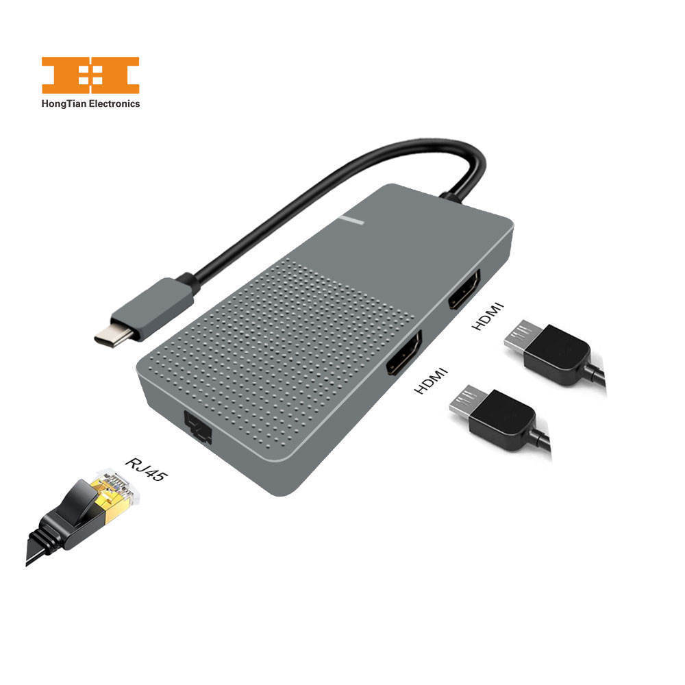 11 in 1 USB C Hub Docking Station USB3.0 Por Hub 3 USB Adapter USB 3.0 Type-C PD 4 in 1 Hub RJ45 Gigabit Ethernet C SD TF