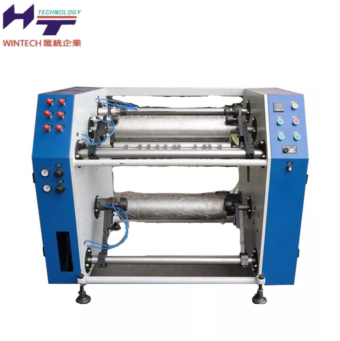 CE standard stretch film rewinder machine with slitting rewinding auto machine