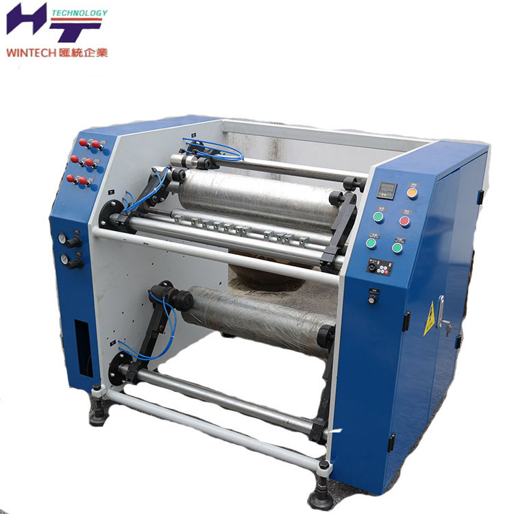 CE standard stretch film rewinder machine with slitting rewinding auto machine