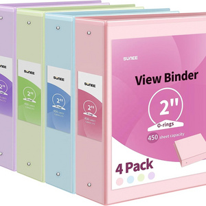 PVC 3 Ring Binder 2 Inch 4 Pack