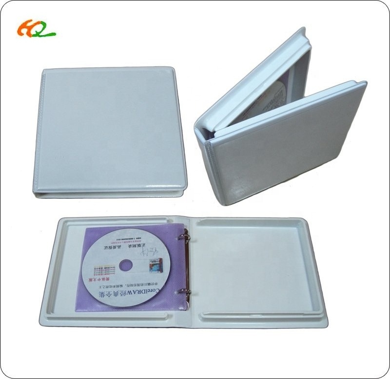 Wholesale  Clear Slim 5mm Single PVC CD DVD Plastic Disc Square Case Box Holder with Cover Film