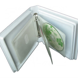 Wholesale  Clear Slim 5mm Single PVC CD DVD Plastic Disc Square Case Box Holder with Cover Film