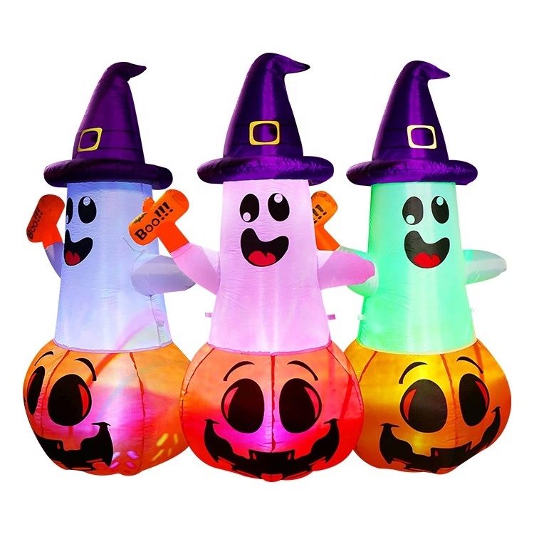 Factory Sales Inflatable Halloween Decorations Outdoor Pumpkin Ghost Halloween Inflatable Pumpkin Decoration