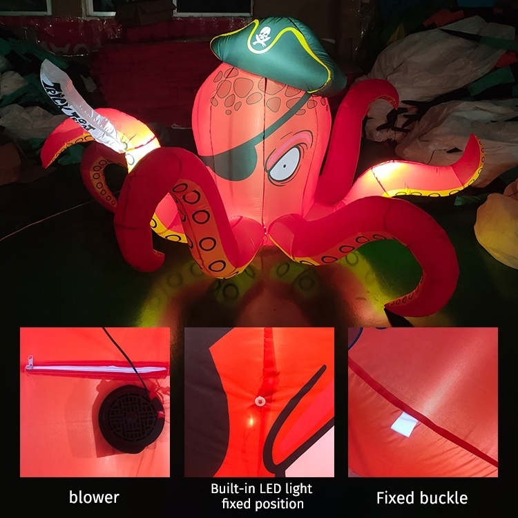 Customizable Giant Inflatable Hanging Octopus with 8 legs Monster Animal Model for Halloween Advertising Decorations