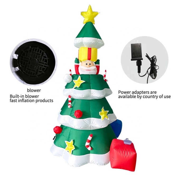 Popular Inflatable Christmas Tree with Light Festival Carnival Decorations for Outdoor Indoor Yard Garden