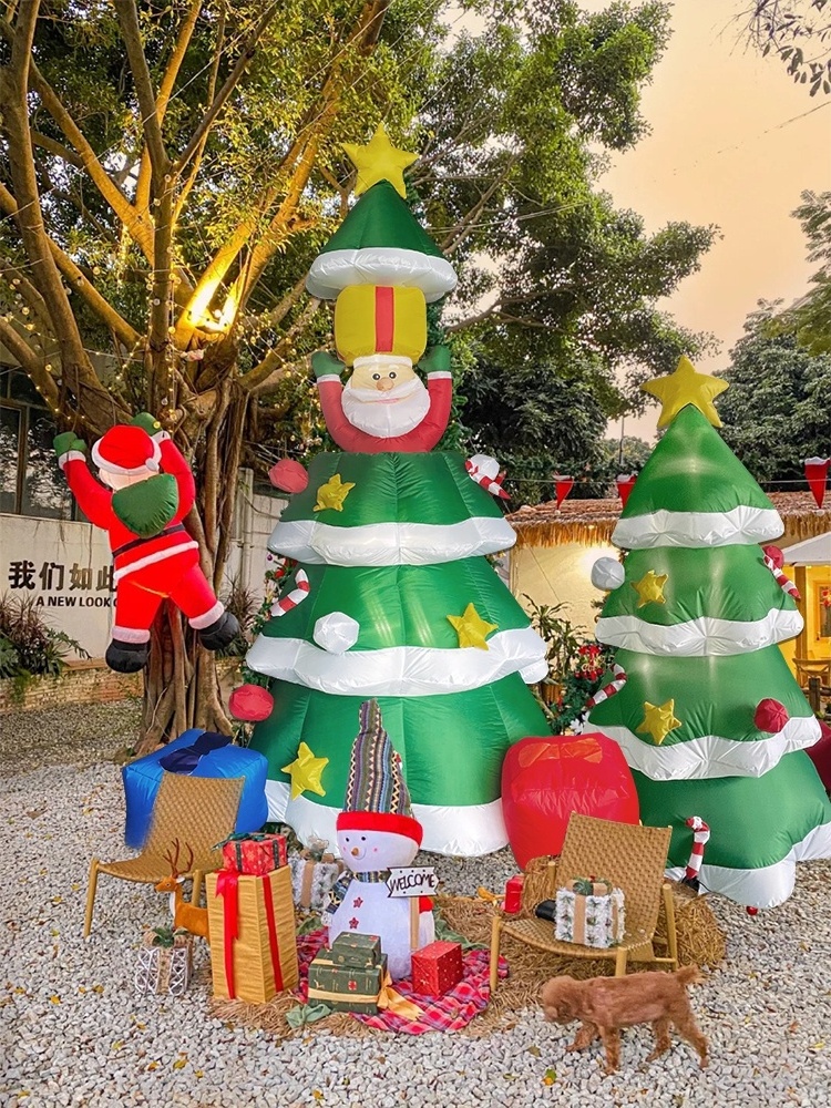 Popular Inflatable Christmas Tree with Light Festival Carnival Decorations for Outdoor Indoor Yard Garden