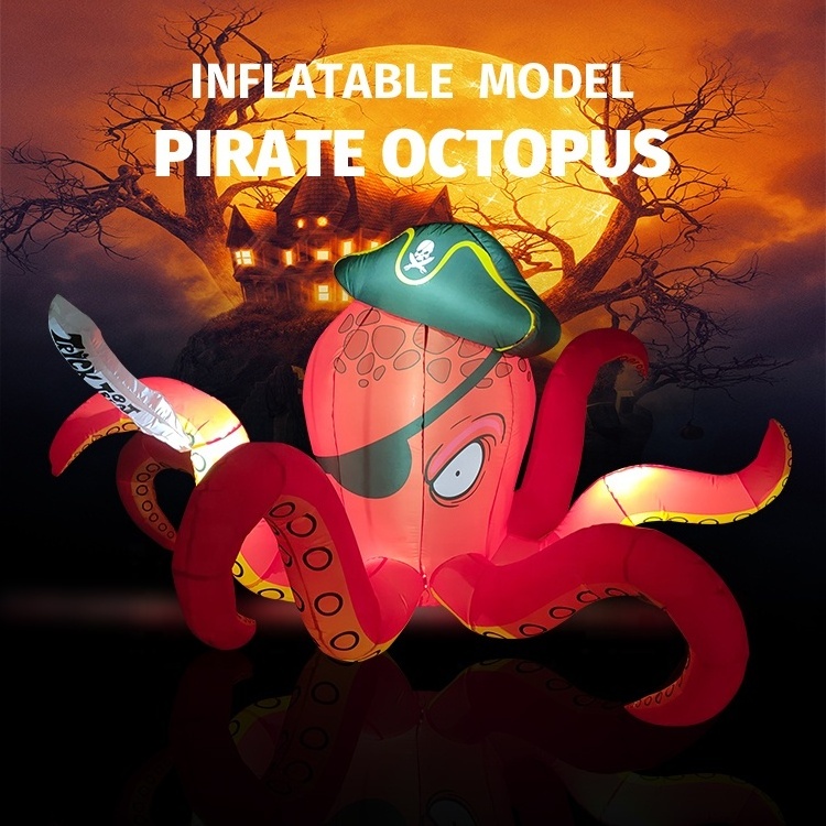 Customizable Giant Inflatable Hanging Octopus with 8 legs Monster Animal Model for Halloween Advertising Decorations