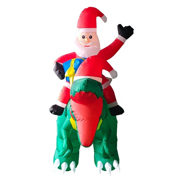 Unique Shapes Inflatable Dinosaur and Christmas Santa Claus Festive Decoration for Home/Garden/Party/Event