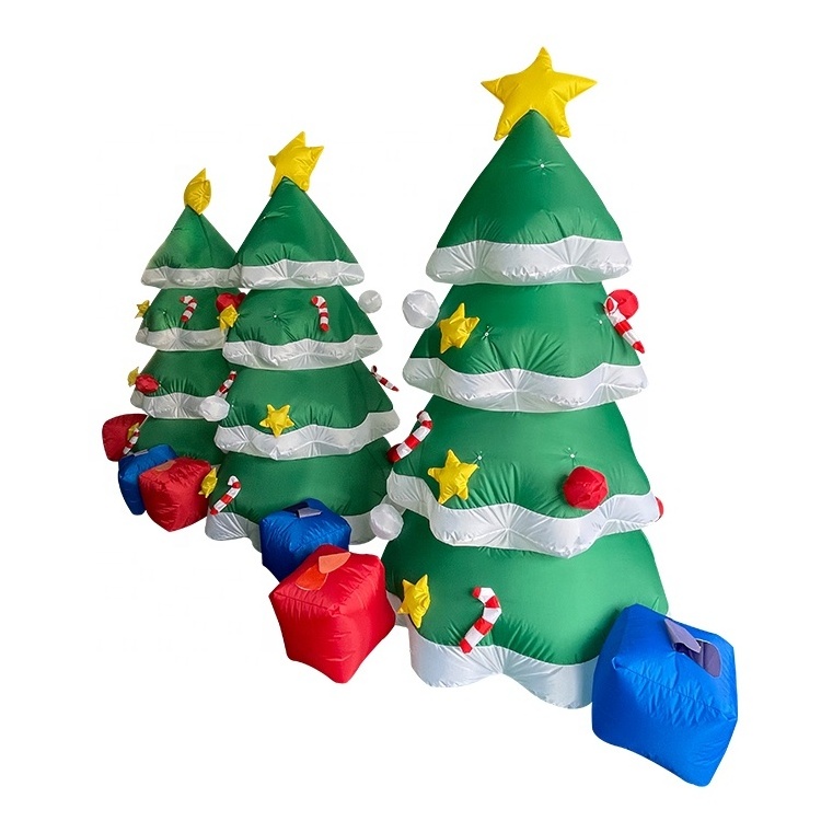 Popular Inflatable Christmas Tree with Light Festival Carnival Decorations for Outdoor Indoor Yard Garden