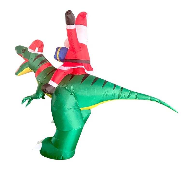 Unique Shapes Inflatable Dinosaur and Christmas Santa Claus Festive Decoration for Home/Garden/Party/Event