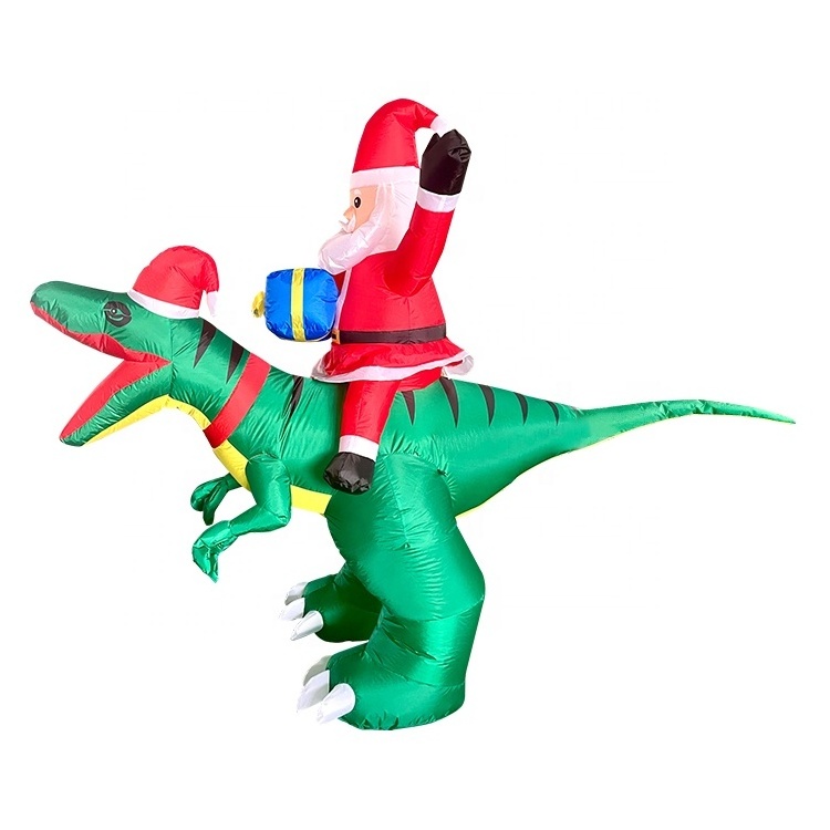 Unique Shapes Inflatable Dinosaur and Christmas Santa Claus Festive Decoration for Home/Garden/Party/Event