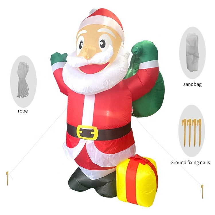 2024 New Inflatable Santa Clause Christmas Inflatables Decoration Build-in LED Blow Up for Christmas Party