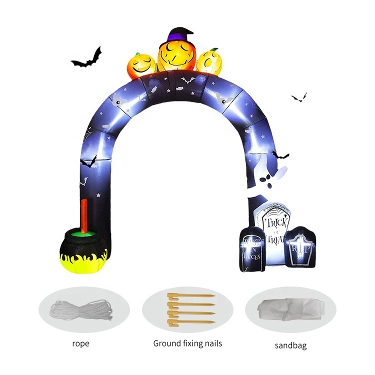 10ft Inflatable Pumpkin Archway Outdoor Advertising Halloween Arch Entrance Decorations Inflatable Arches For Sale