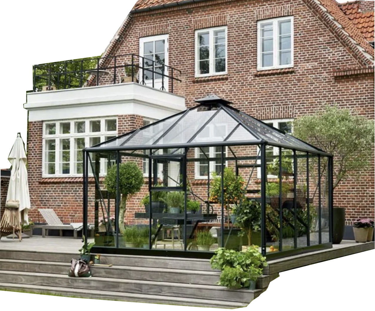 Conservatory Sunroom Sets Prefabricated Glass Sale Black Gold Top Fashionable Customized Steel Frame Style Coffee Surface Room