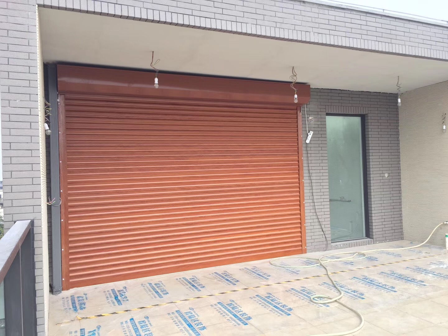 manufacturer price Sectional roller garage wood security door