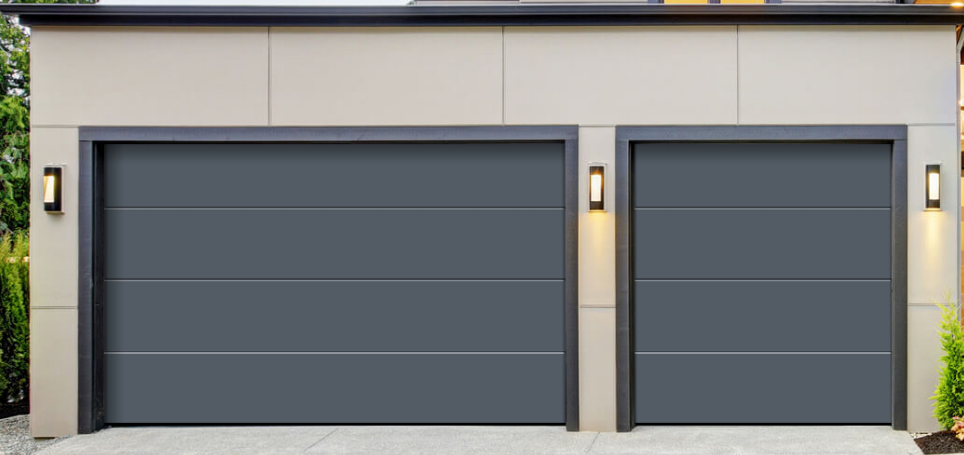 Automatic Sectional Steel Sandwich Overhead Flat Panel Garage Doors