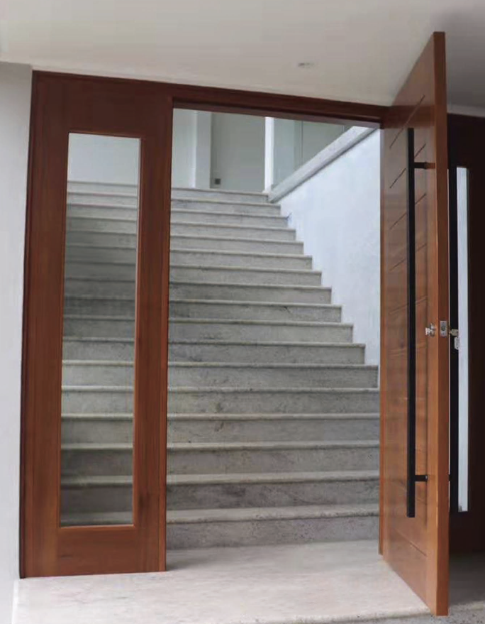 Promotion Commercial Building Apartment House Room Interior MDF Door Flush Series Wood Veneer MDF Wooden Door