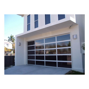 Auto Lightweight Panoramic Glazing Plexiglass Rolling Up Garage Doors