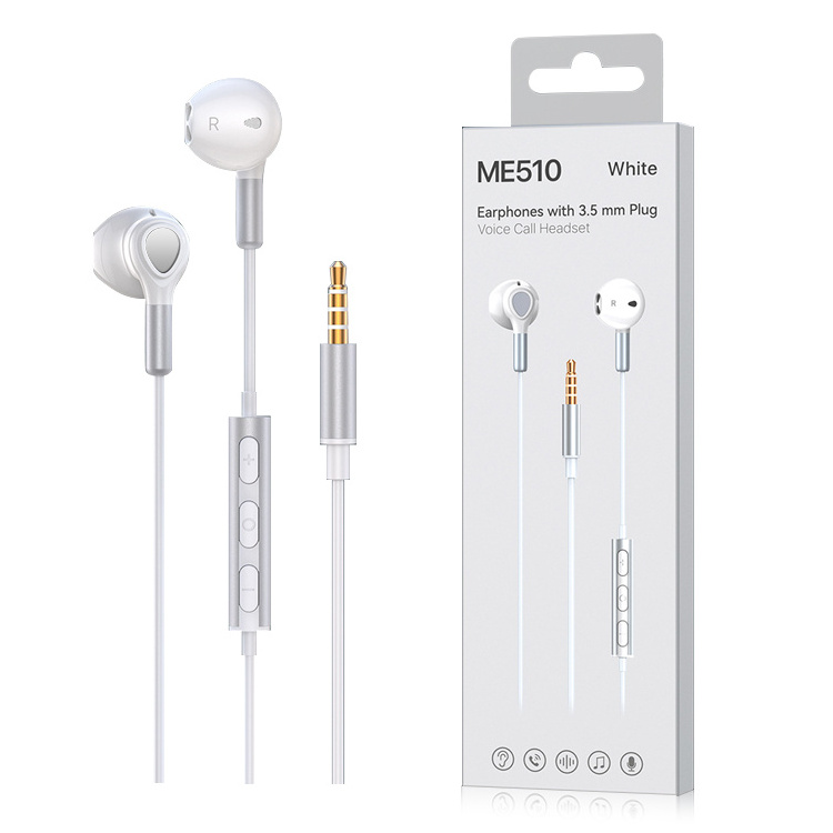 Wired Earphones 3.5 Mm Stereo Earpiece 1.2M Deep Bass In-ear Earphone with Mic and Button Control for Iphone Headphones 3.5mm