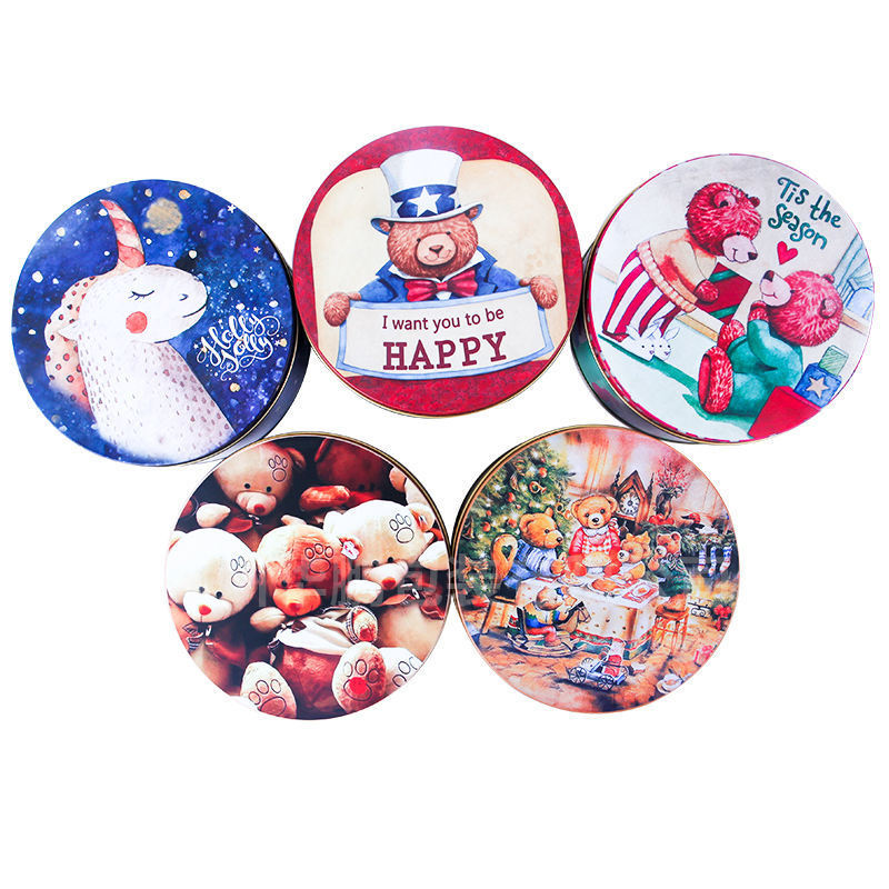 High End Popular Metal Tin Biscuit Gift Box Cookies Biscuit Packing Box Cookie Tin Box