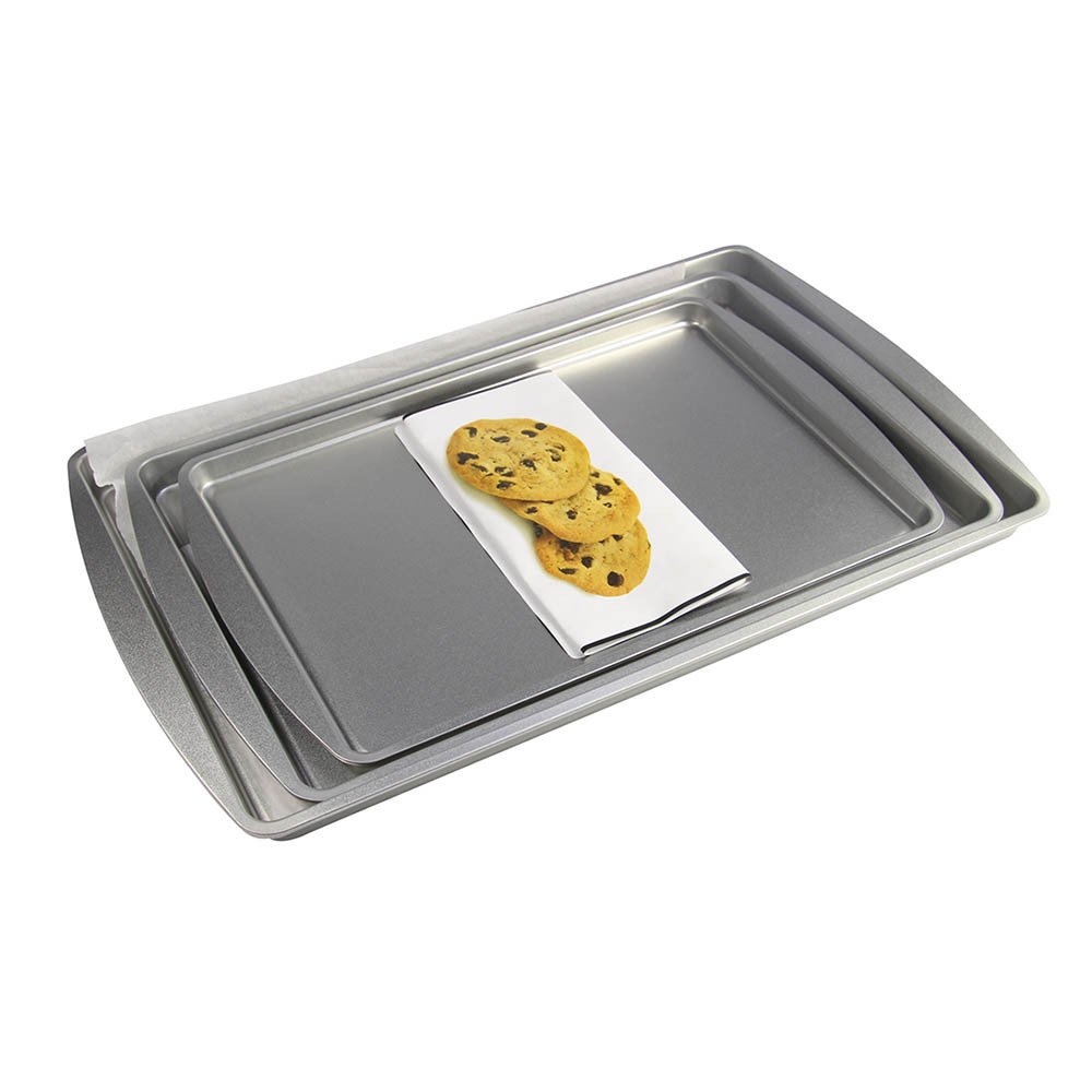 Factory Metal Biscuit Tin Tray, Wholesale Non-stick Bakeware Metal Cookie Sheet Cheap Price Rectangular Tin Tray Baking Sheet