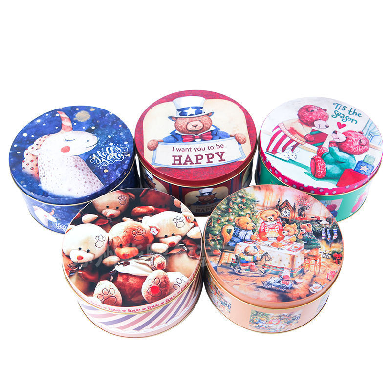 High End Popular Metal Tin Biscuit Gift Box Cookies Biscuit Packing Box Cookie Tin Box