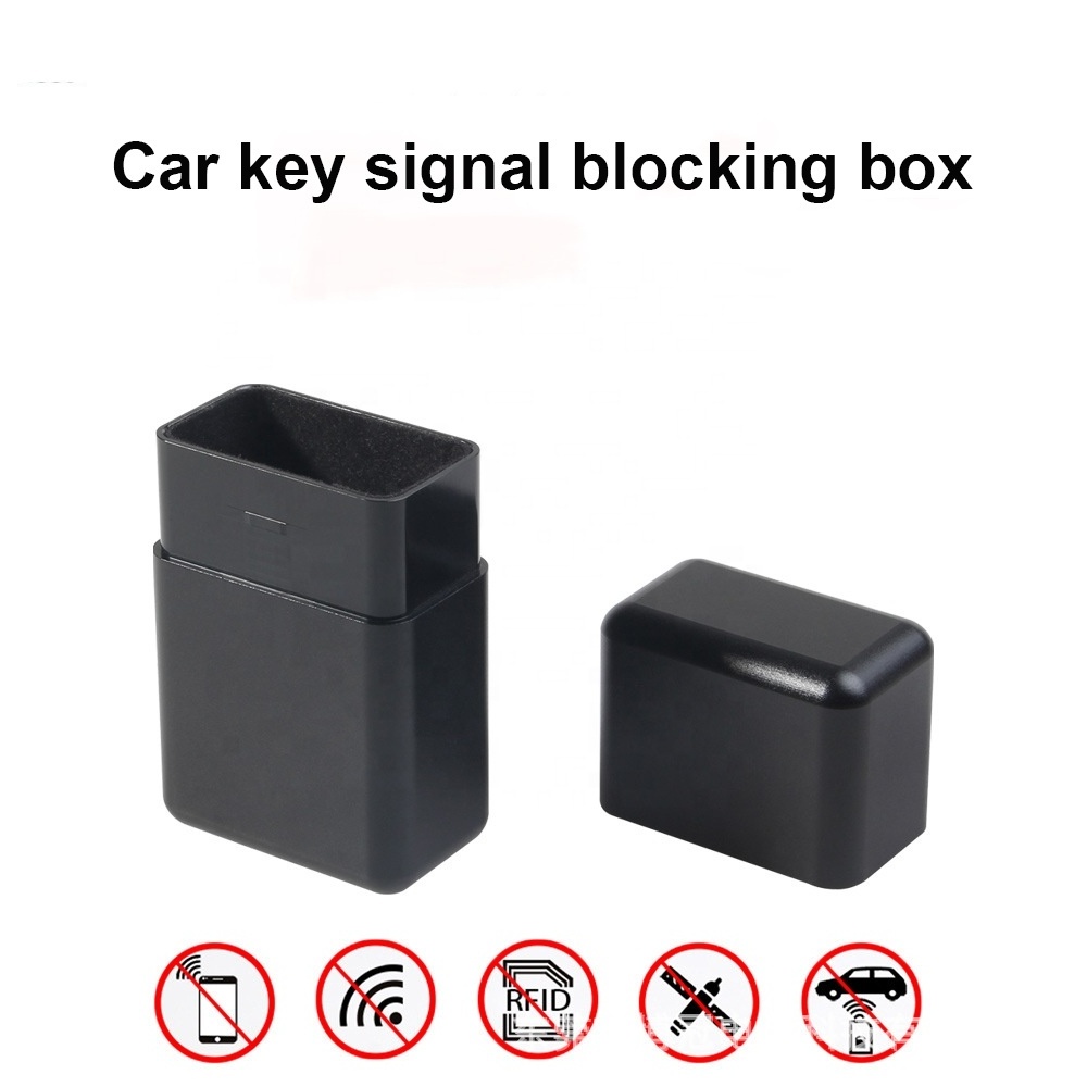 Wholesale universal car key signal blocker box anti theft rfid faraday cage fob pouch blocking jammer protector case for car key