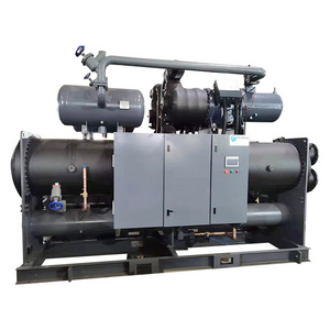 Industrial Water Cooling screw type Chiller Machine / Industrial Water Cooled Chiller for Concrete Batching Plant