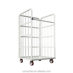 Warehouse Plate Roll Cage Trolley Turnover Movable Logistic 4 Wheel Transport Cargo Trolley