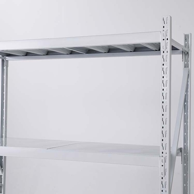 Lightweight Four-Layers Industrial Warehouse Stacking Metal White Racks Steel Garage Storage Shelf