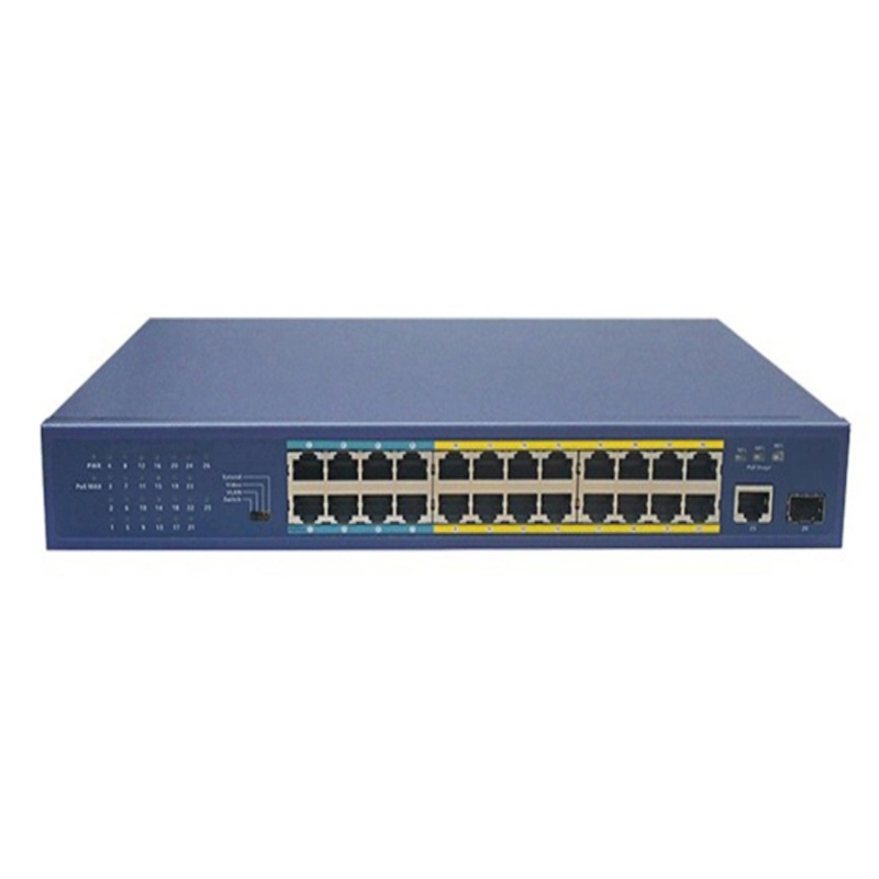 OEM 4 8 16 24 32 48 Port Gigabit CCTV Network Ethernet PoE Switch 52V 10/100/1000M for IP Camera