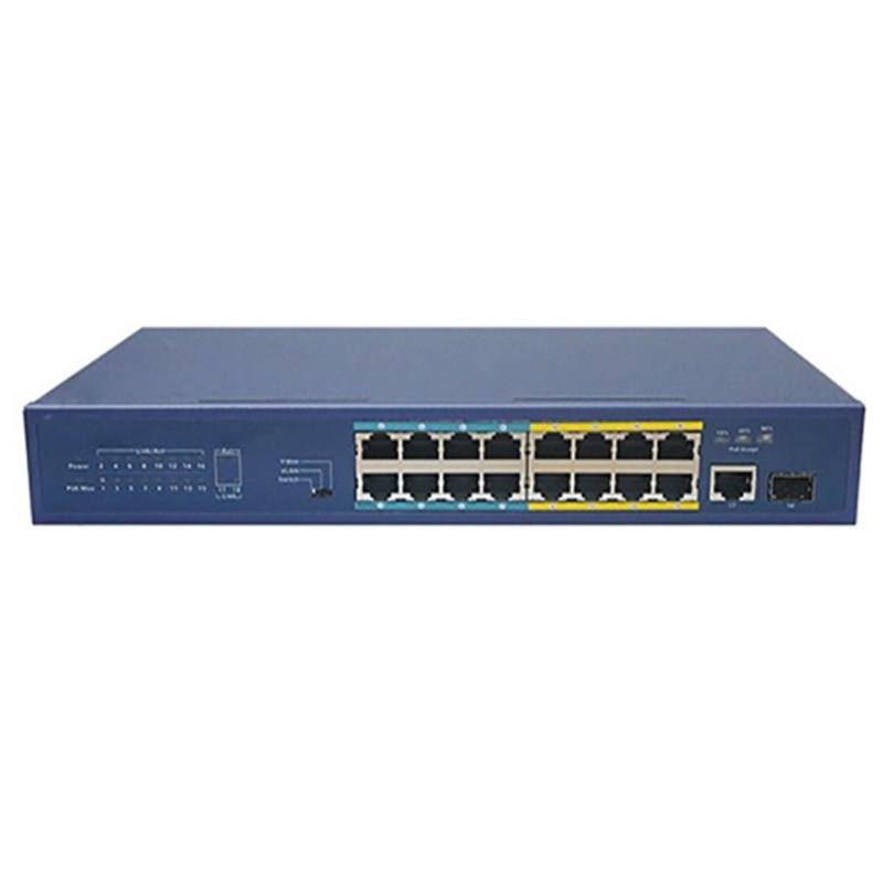 OEM 4 8 16 24 32 48 Port Gigabit CCTV Network Ethernet PoE Switch 52V 10/100/1000M for IP Camera