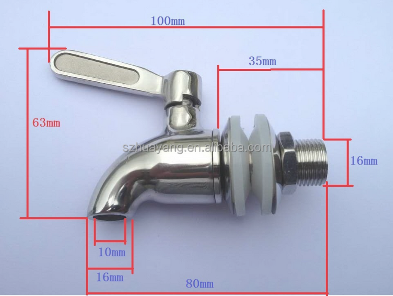 Stainless Steel 304 Polished Finish Beverage Dispenser Replacement beer Faucet