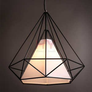 Iron Black Geometric Lampshade Cage Ceiling Pendant Edison Light Fitting Fixture