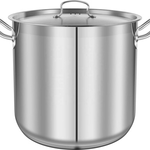 30 Quart Heavy Duty Induction stock Pot With Stainless Steel Lid And Strong Riveted Handles Stainless Steel Cookware Soup Pot