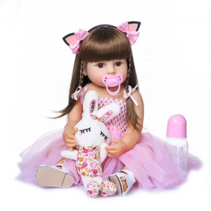 48cm 55 CM Lovely Reborn Baby Dolls Whole Body Silicone Lifelike Simulation Girl Reborn Doll Toys