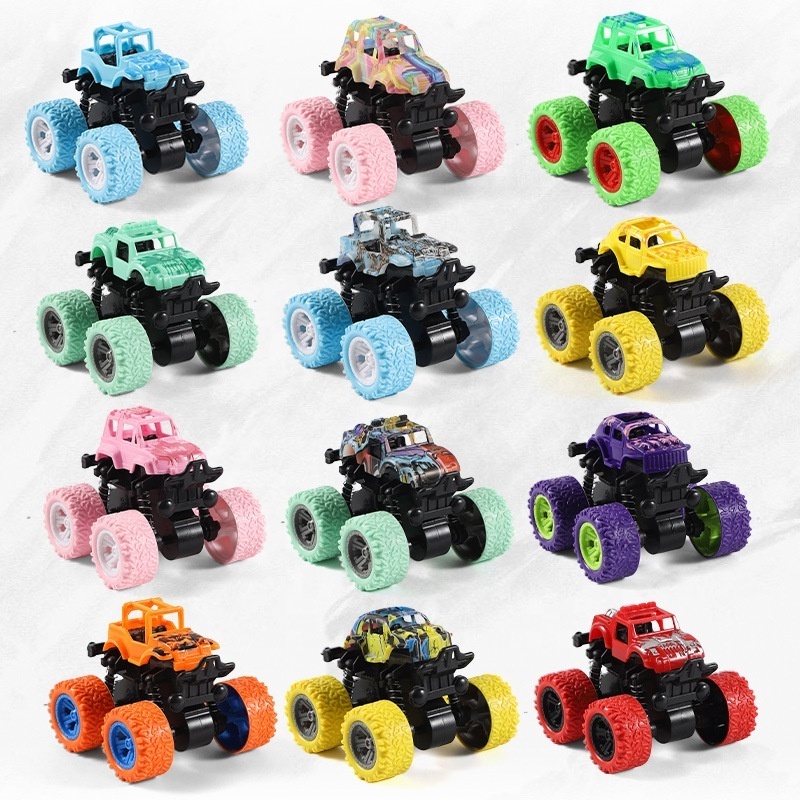 Kids Four-wheel Drive 360 Rotating Flip Inertia  Inertia Suv Friction Power off Road Vehicles Cars Toys