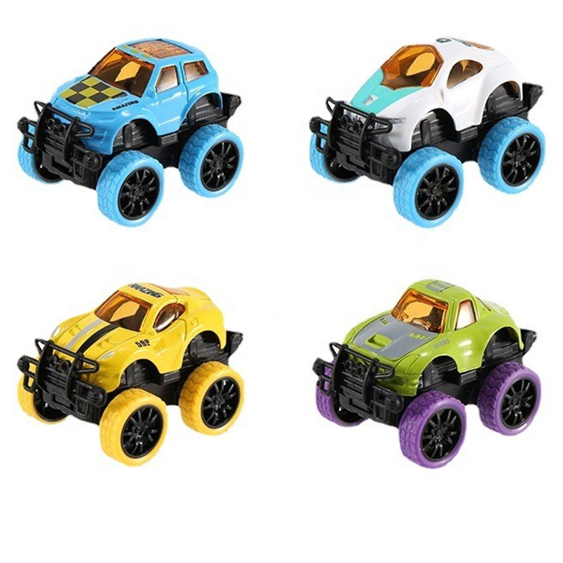 Hot sale big wheel diecast monster truck model toy cars Pull back alloy fire truck vehicles for kids