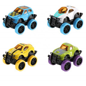 Hot sale big wheel diecast monster truck model toy cars Pull back alloy fire truck vehicles for kids