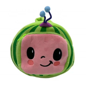 20cm Amazon hot selling coco melon backpack stuffed animal backpack  plush backpack for kid