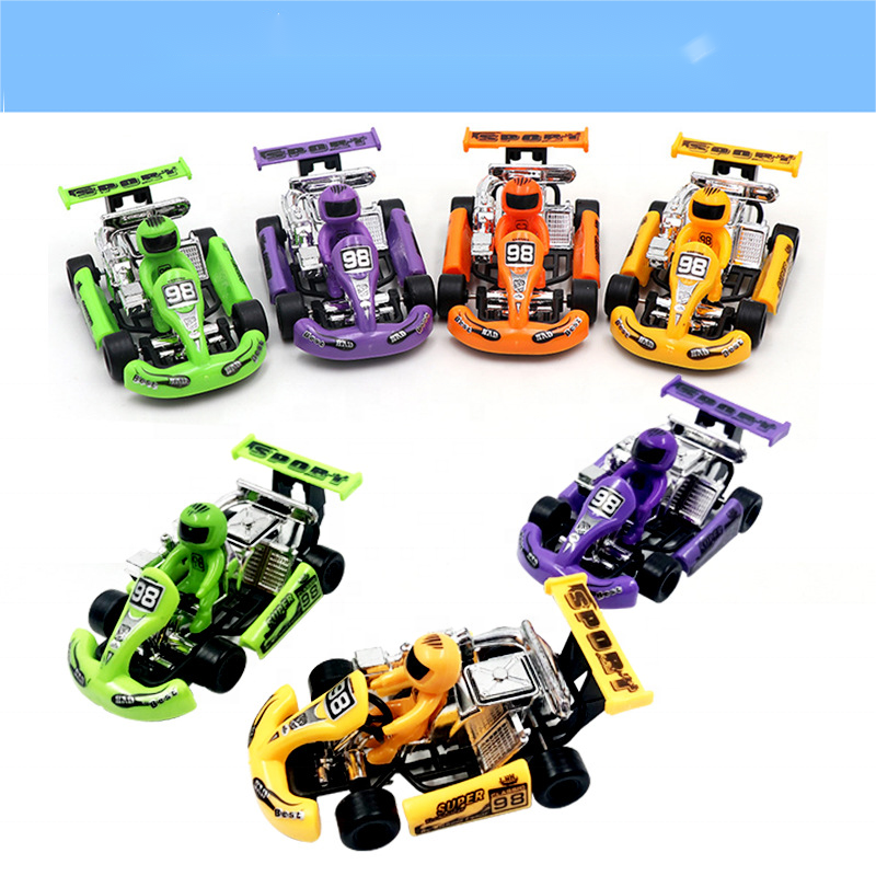 Mini Pull Back Power Go-Kart Car Racing Game Vehicle Model Children Educational Toy Funny Kids Toys for Boys Plastic Car