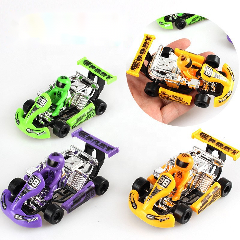 Mini Pull Back Power Go-Kart Car Racing Game Vehicle Model Children Educational Toy Funny Kids Toys for Boys Plastic Car