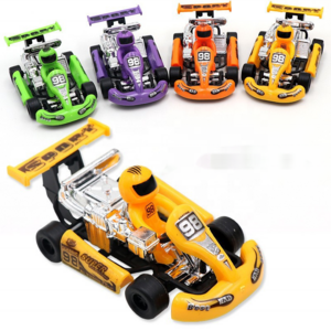 Mini Pull Back Power Go-Kart Car Racing Game Vehicle Model Children Educational Toy Funny Kids Toys for Boys Plastic Car