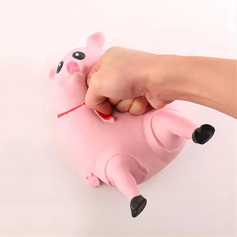 2023 New arrival anti stress relief cute squeeze pig anti stress squishy pig stress toy decompression toys