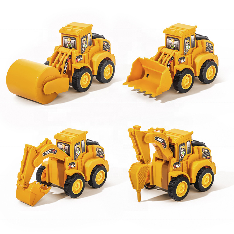 Press engineering car toys simulation children's excavator bulldozer model boy gift